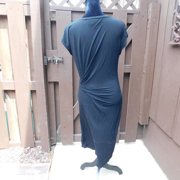 Nicole Miller New York Black Sexy Tie Waist Knit Midi Dress EUC - Picture 4 of 4